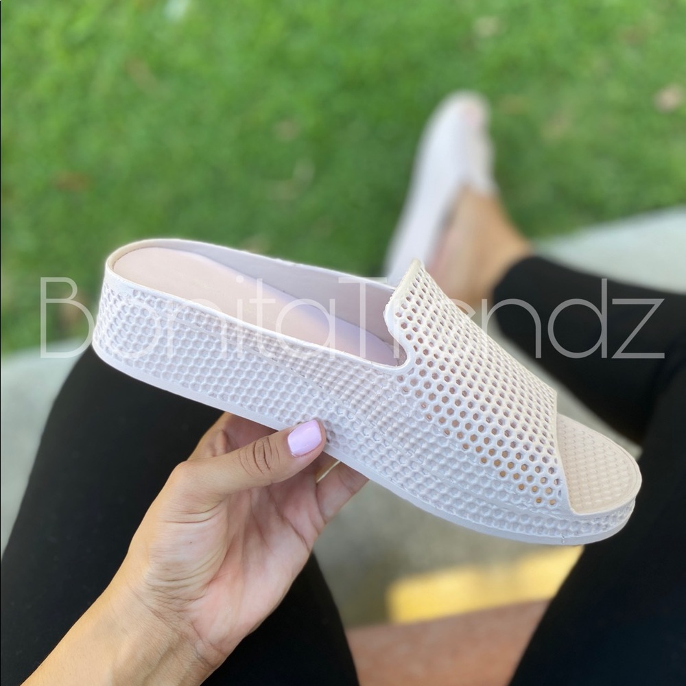 Jelly PVC Laser Cut Wedge Sandals